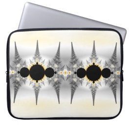 Capa Para Notebook Fractal abstrato Silver