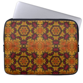 Capa Para Notebook Fractal Bloom em Matizes do outono