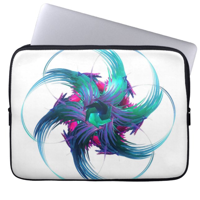 Capa Para Notebook Fractal Fantasy Swirls Laptop Bag (Frente)