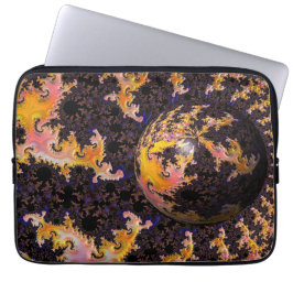Capa Para Notebook Fractal Firestorm Sphere