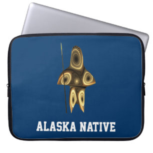 Capa Para Notebook Fractal Inuit Hunter - Nativo do Alasca