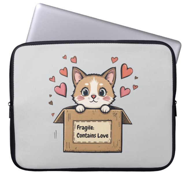 Capa Para Notebook Fragile: Contains Love (Frente)