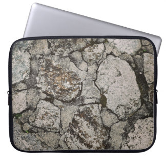 Capa Para Notebook Fragmento de pedra negra e cinza