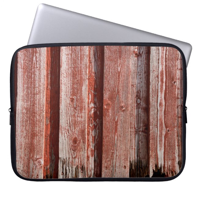 Capa Para Notebook Fragmento de uma velha parede de madeira pintada.  (Frente)
