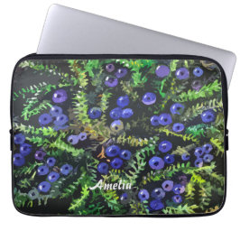 Capa Para Notebook Framboesas azuis selvagens