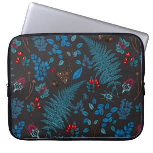Capa Para Notebook Framboesas, folhas e insetos 1