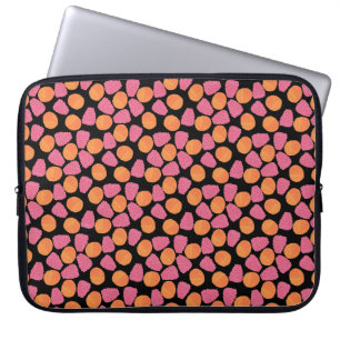 Capa Para Notebook Framboesas, Tangerinas, Azul Turquesa Brilhante