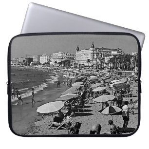 Capa Para Notebook França vintage Cannes a praia