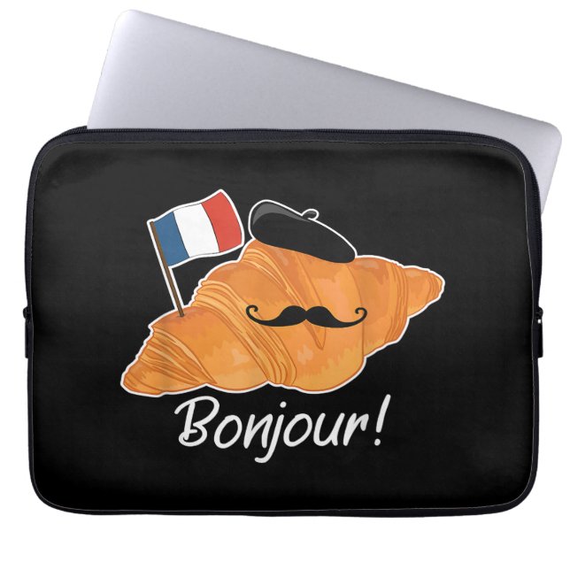 Capa Para Notebook Francês Croissant Lover França Bandeira Francófilo (Frente)