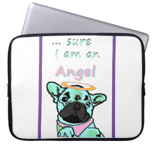 Capa Para Notebook Französische Bulldogge Angel Laptopschutzhülle