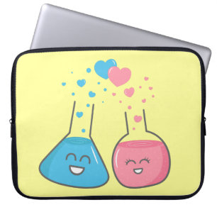 Capa Para Notebook Frascos fofos apaixonados, temos química