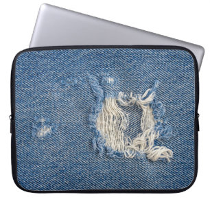 Capa Para Notebook Frayed Blue Denim