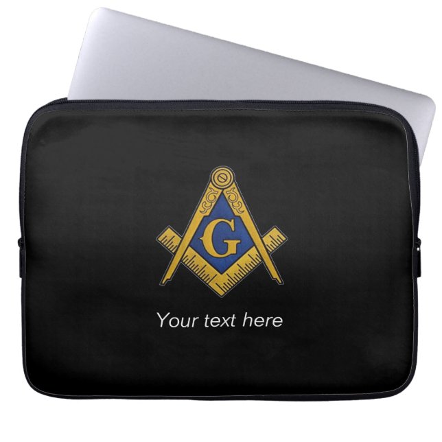 Capa Para Notebook Freemason Masonic Square Compass (Frente)
