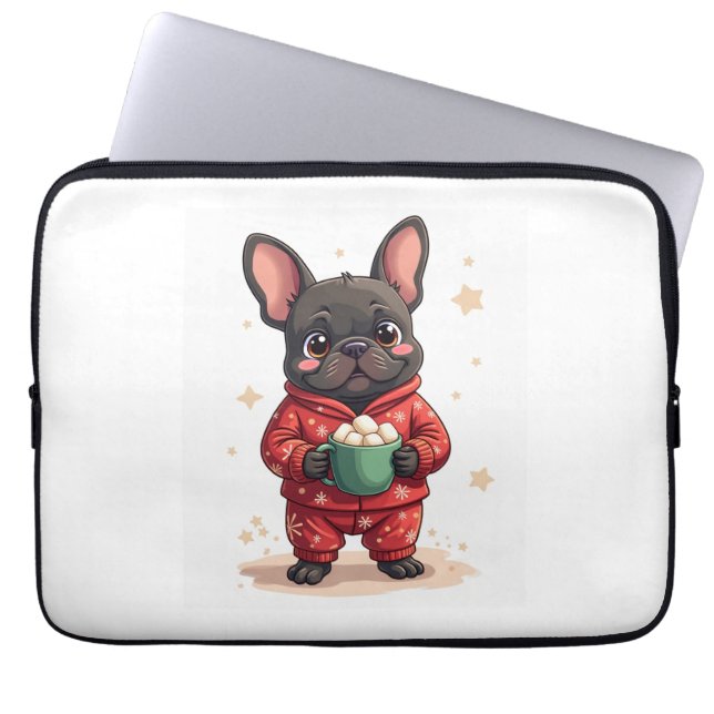 Capa Para Notebook French Bulldog Cozy Cocoa (Frente)