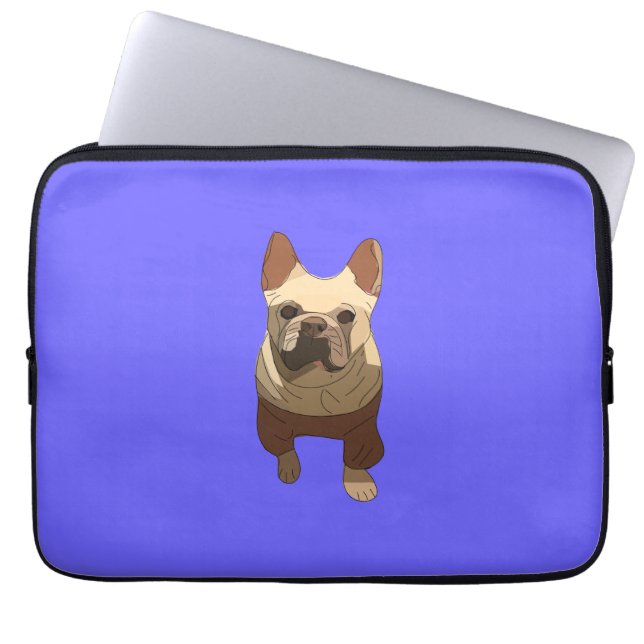Capa Para Notebook French Bulldog, Lavender Purple (Frente)