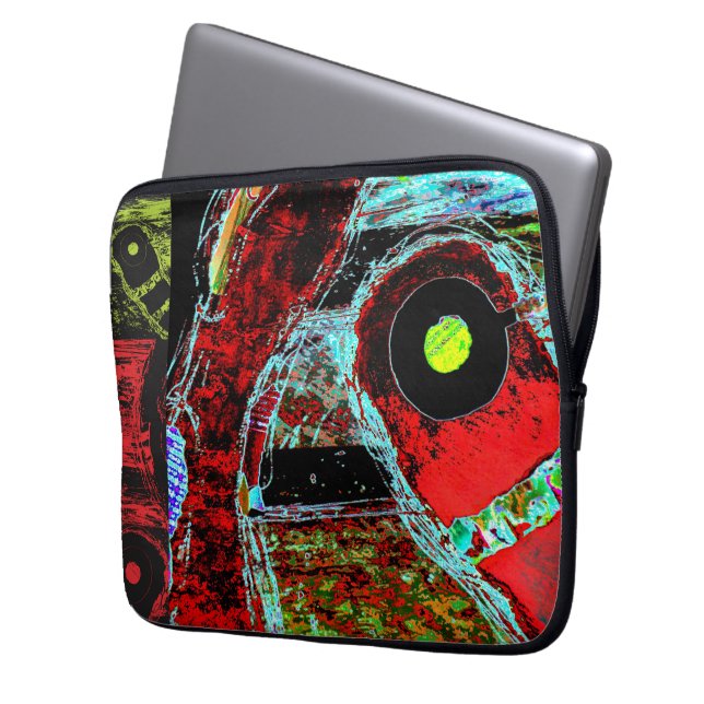 Capa Para Notebook Frequency Serpent – Abstract Energy Wrapped Canvas (Frente Esquerda)