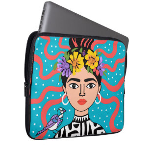 Capa Para Notebook Frida Kahlo Inspirada - Boho - Estojo para Laptop