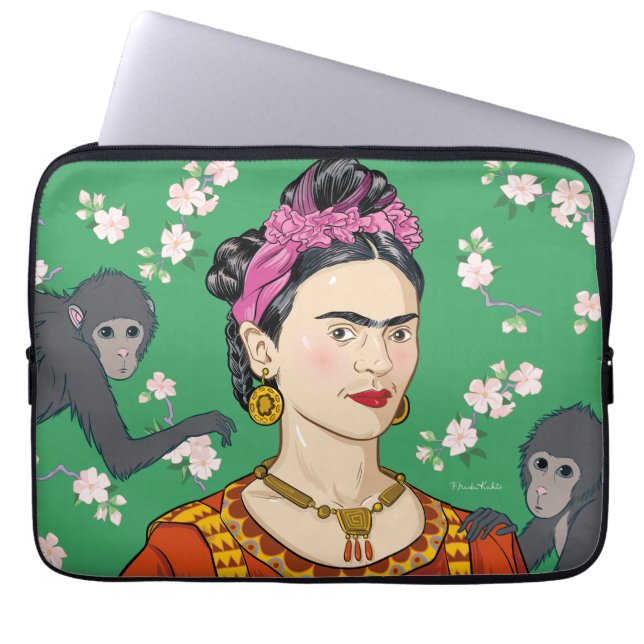 Capa Para Notebook Frida Kahlo Monkey Graphic (Frente)