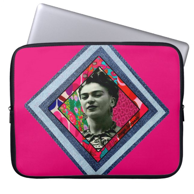 Capa Para Notebook Frida Kahlo Retro Denim Diamond (Frente)