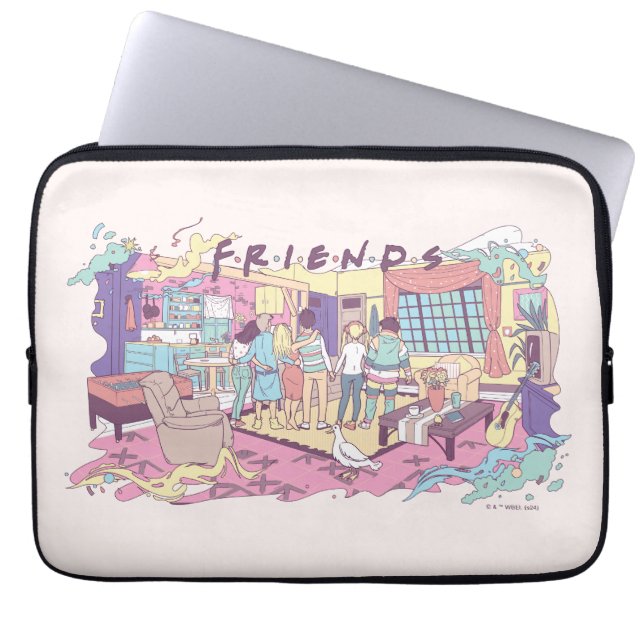 Capa Para Notebook FRIENDS™ | Apartamento Cartoon (Frente)