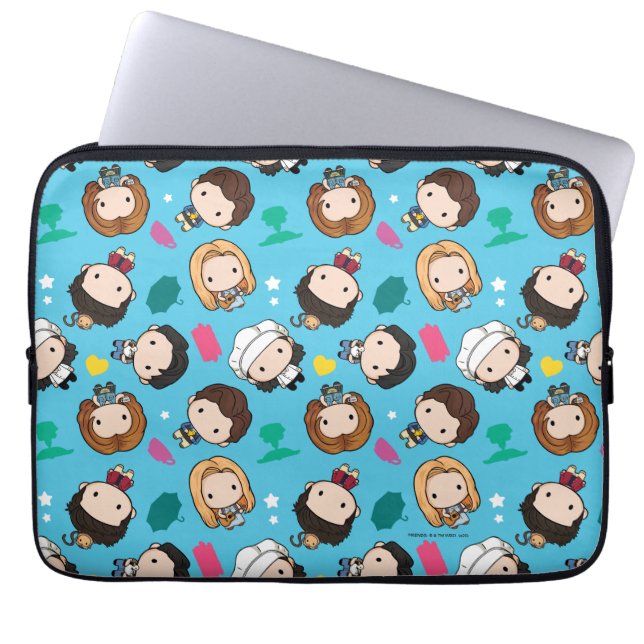Capa Para Notebook FRIENDS™ | Padrão Chibi de Personagem (Frente)