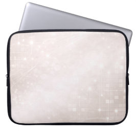 Capa Para Notebook Frosted white and soft greige patterns AI art