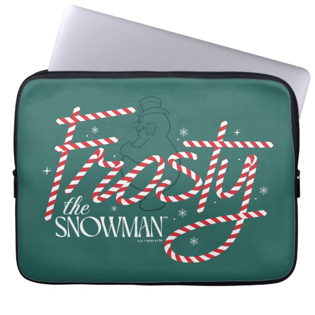Capa Para Notebook Frosty the Snowman Candy Cane Logo (Frente)