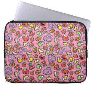 Capa Para Notebook Fruity Sticker Elmo & Abby Cadabby Pattern