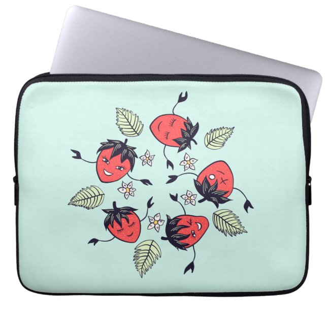 Capa Para Notebook Fruta Cute Strawberry Kawaii (Frente)