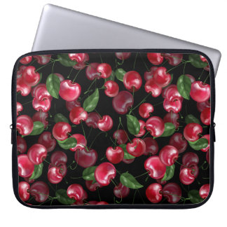 Capa Para Notebook Fruta de cereja a preto