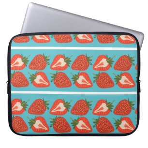 Capa Para Notebook Fruta de morango: Padrão de repetição sem costura.