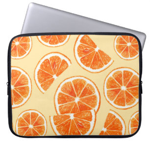 Capa Para Notebook fruta de padrão laranja, comida de dieta illustr