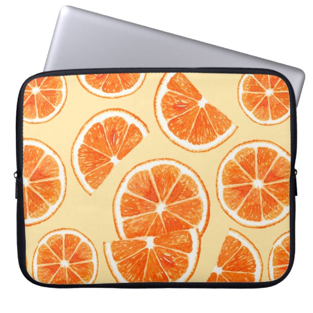 Capa Para Notebook fruta de padrão laranja, comida de dieta illustr a (Frente)
