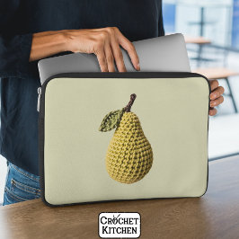 Capa Para Notebook Fruta de pera verde amarela verde-avó moderna