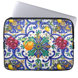 Capa Para Notebook fruta limão Mosaico Mediterrâneo