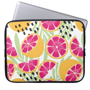 Capa Para Notebook Fruta sem costura, toranja com l tropical