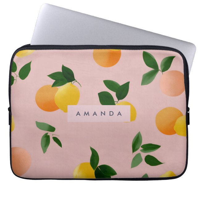 Capa Para Notebook Frutas Laranja-Limão-Cute Personalizadas (Frente)