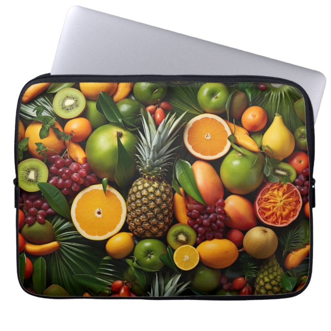 Capa Para Notebook Frutas tropicais (Frente)
