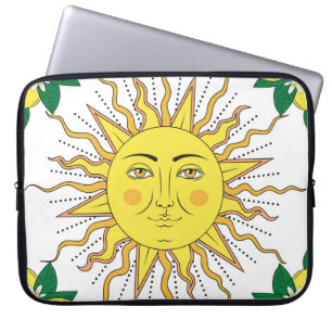 Capa Para Notebook Frutas Tropicais De Limão, Face Solar.