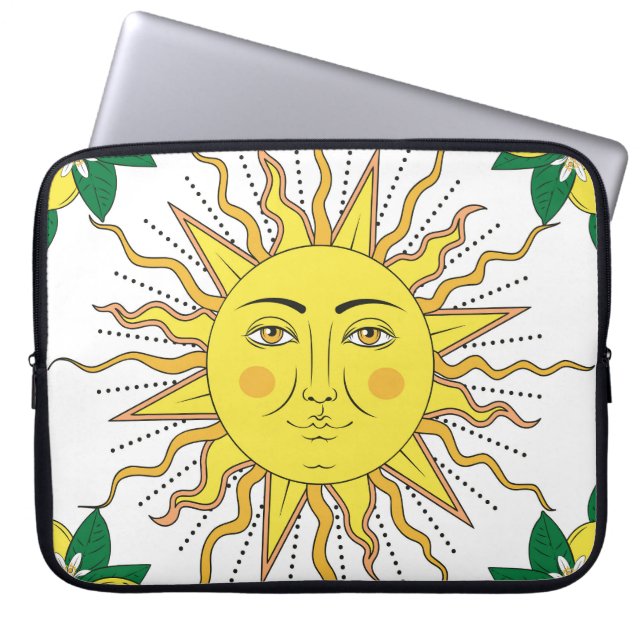 Capa Para Notebook Frutas Tropicais De Limão, Face Solar. (Frente)
