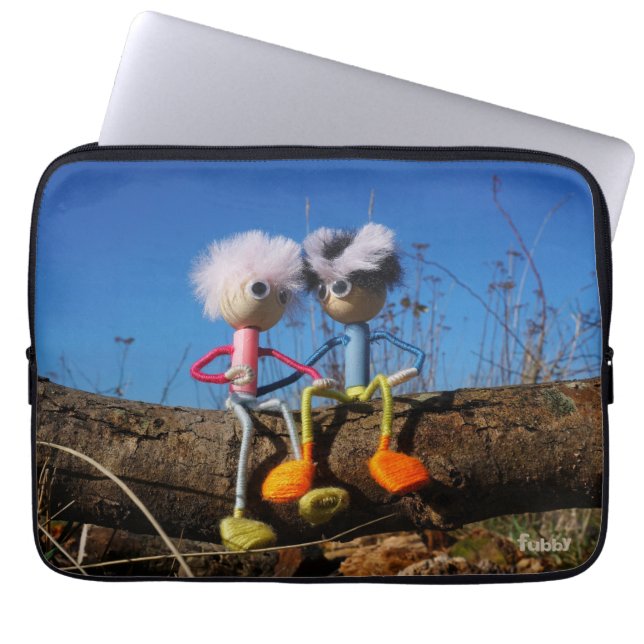 Capa Para Notebook Fubby paartje dat romantisch verliefd zitten. (Frente)