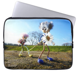 Capa Para Notebook Fubby's in natuur met madeliefjes.