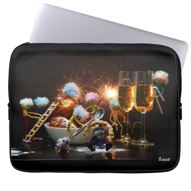 Capa Para Notebook Fubby's met Jaarwisseling bij feestdagen. (Frente)