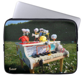 Capa Para Notebook Fubby's op piano die muziek maken en dansen.