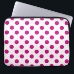 Capa Para Notebook Fuchsia bolinhas<br><div class="desc">Fuchsia e bolinhas brancas</div>