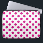 Capa Para Notebook Fuchsia bolinhas<br><div class="desc">Fuchsia e bolinhas brancas</div>