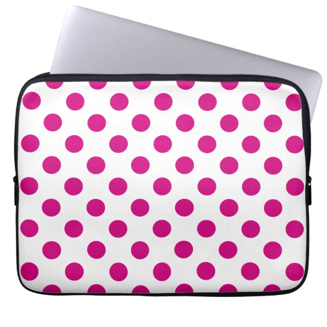 Capa Para Notebook Fuchsia bolinhas (Frente)