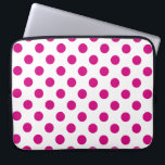 Capa Para Notebook Fuchsia bolinhas<br><div class="desc">Fuchsia e bolinhas brancas</div>