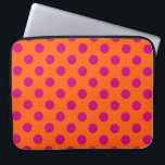 Capa Para Notebook Fuchsia bolinhas em laranja<br><div class="desc">Fuchsia bolinhas em laranja</div>