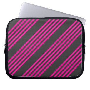 Capa Para Notebook Fuchsia e carvão de cinco faixas